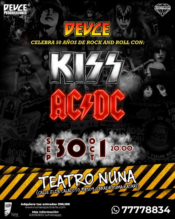 ESPECIAL KISS Y AC/DC por DEUCE PRODUCCIONES