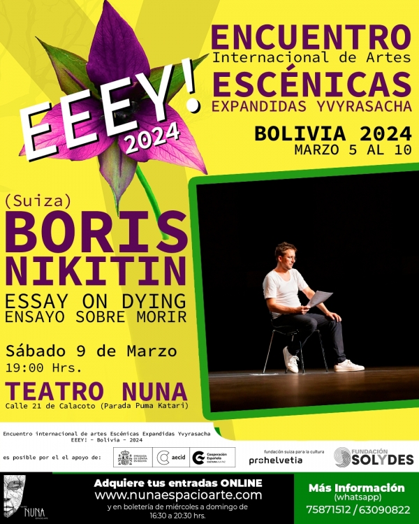 BORIS NIKITIN presenta ESSAY ON DYING / ENSAYO SOBRE MORIR - EEEY! 2024